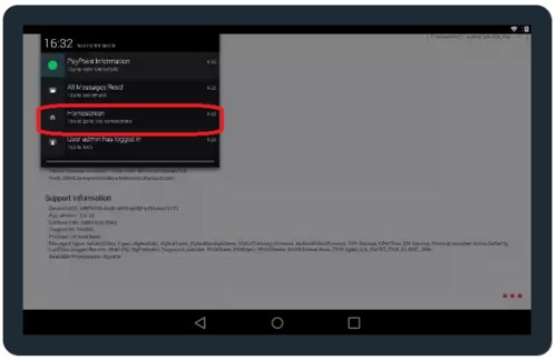 Terminal Screen showing how to get to homescreen
